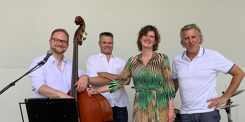 vier leden van de jazzband Jazzith