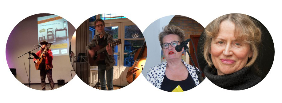 Vier portretfoto's van Deborah Jacobs, Maarten Poeth, Ada Krowinkel en Pien Storm van Leeuwen