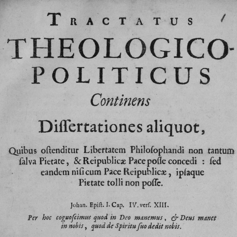 Voorblad boek theologico policus van Spinoza