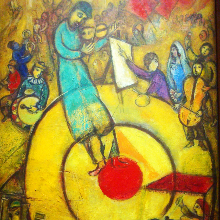 Detail van het schilderij Liberation van Marc Chagall