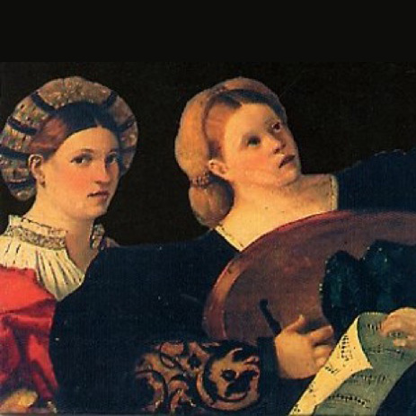 schilderij met musicerende vrouwen