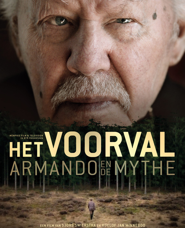 Filmposter met de tekst Het voorval Armando en de mythe