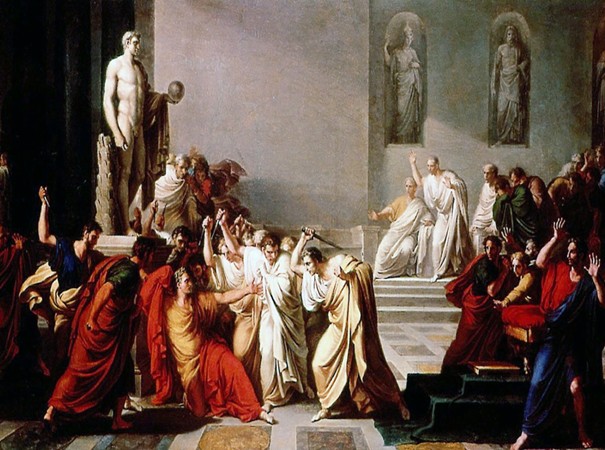 de dood van Julius Caesar door Vincenzo Camuccini (22 February 1771 – 2 September 1844)