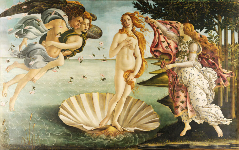Schilderij de geboorte van Venus - door Sandro Botticelli