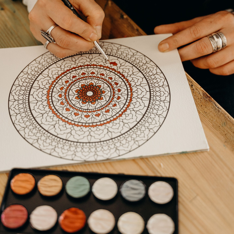 mandala tekenen